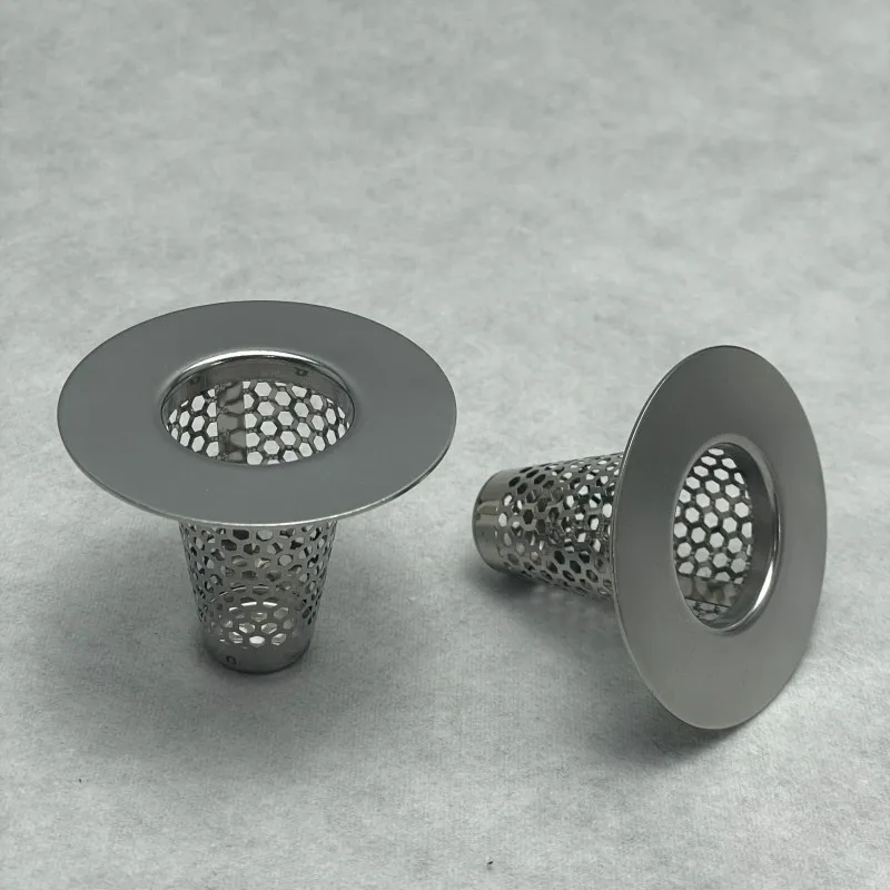 Floor Drain Filter Net Metal Drain Strainer Net Sewer Filter Net Drain Cone Strainer Mesh Universal Accessory for Washbasin