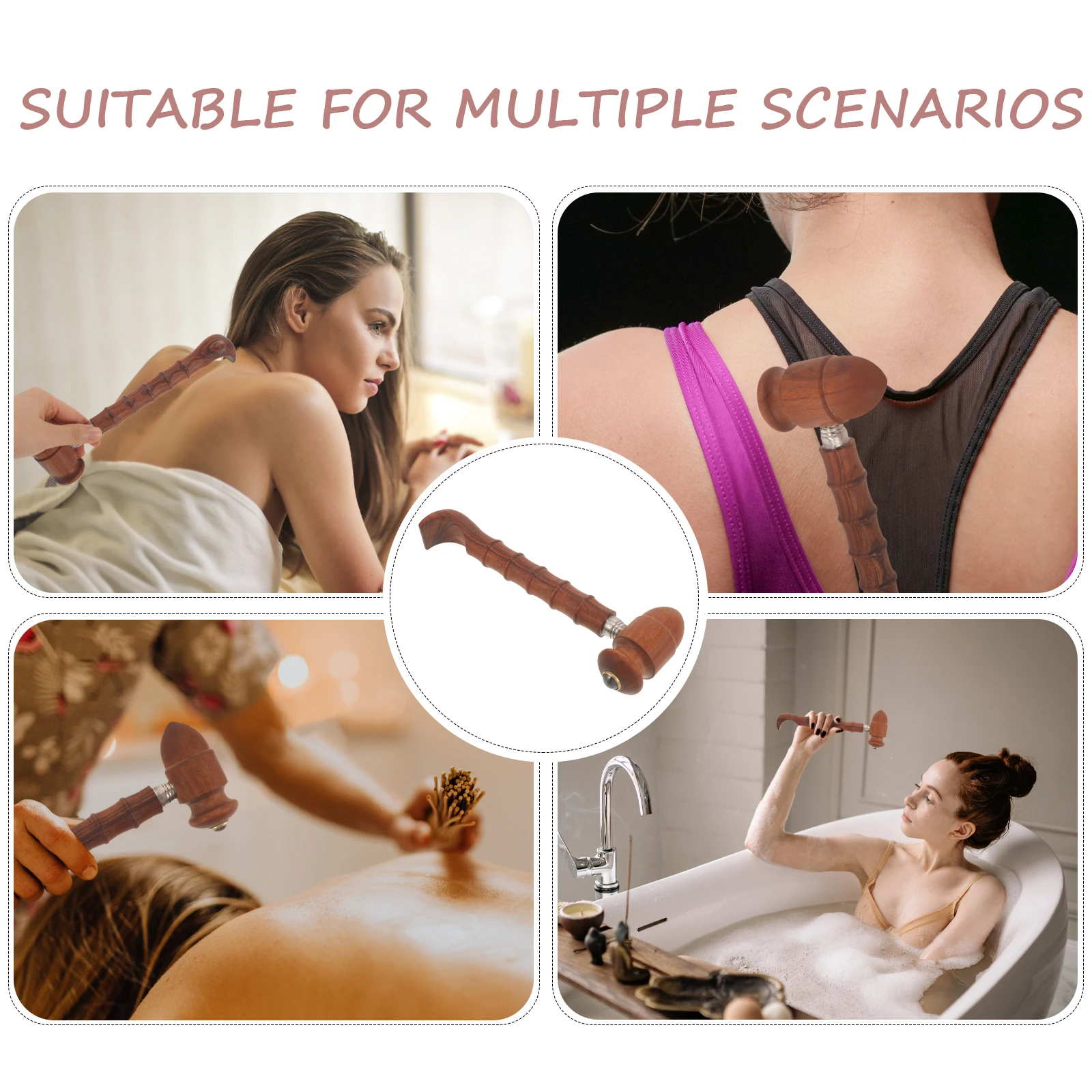 

Скребок для спины, выдвижной материал из цельного дерева, металла, большой доступ, удобный инструмент для скребка спины, снимает тяжелый зуд, портативный