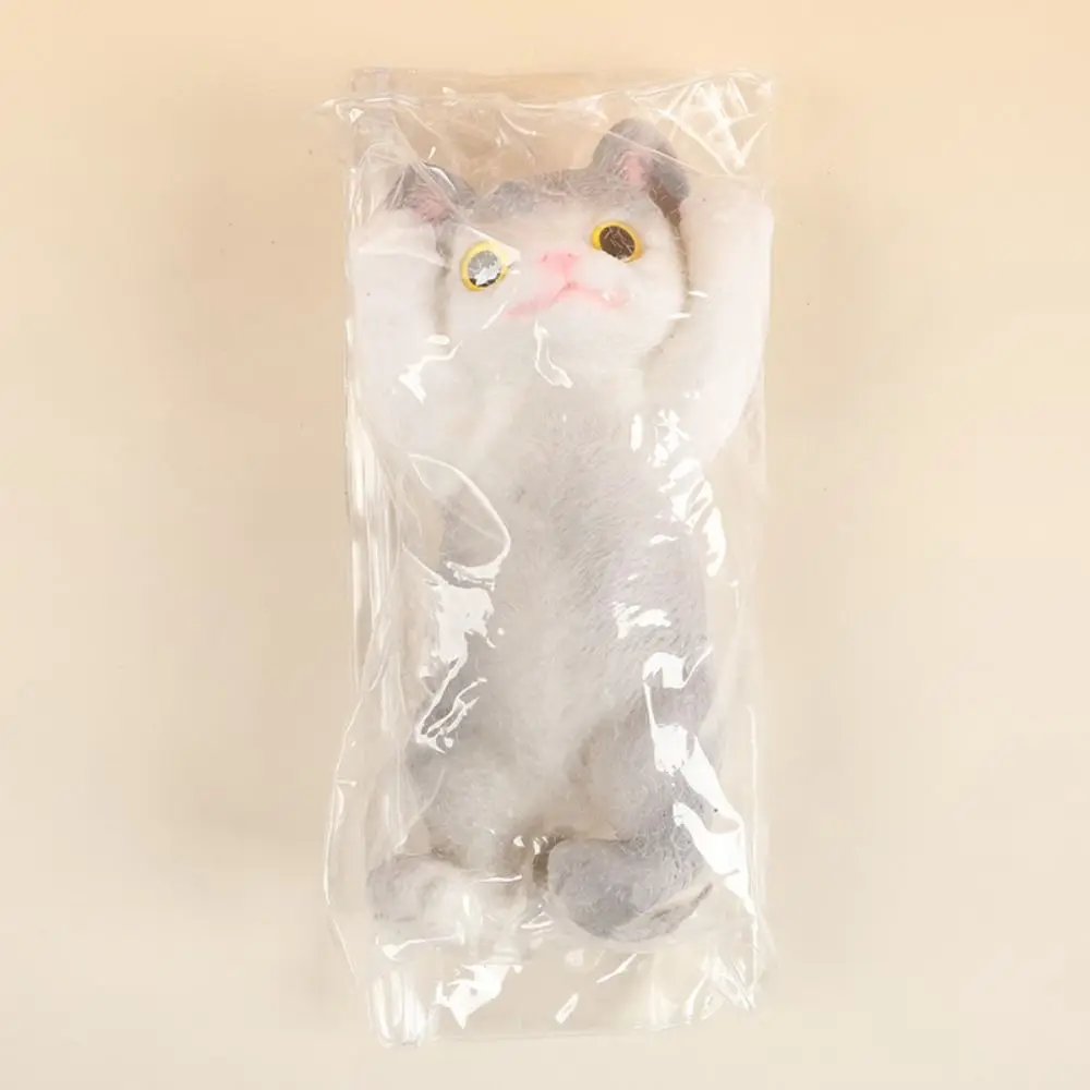 Pretend Play Slow Rebound Cat Doll Squeeze Toy Animal Cartoon Simulation Cat Squeeze Toys Soft Mini Cat Fidget Toy for Kids