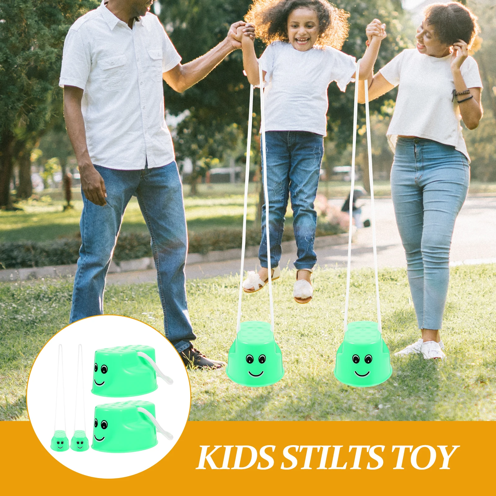 

4pcs Stilts Toy Balance Training Equipment Plastic Parent Child Outdoor Educational Play Gear