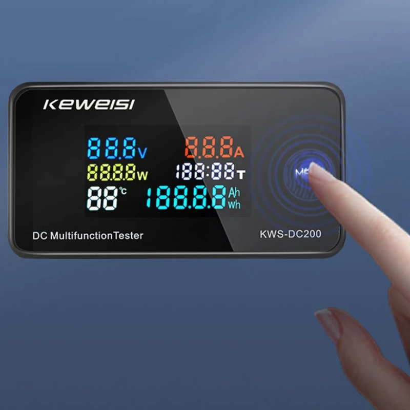 Keweisi Dc 0-200V Voltmeter Ampèremeter Kws Power Energie Meter Led Digitale Dc Wattmeter Elektrische Meter, 50a