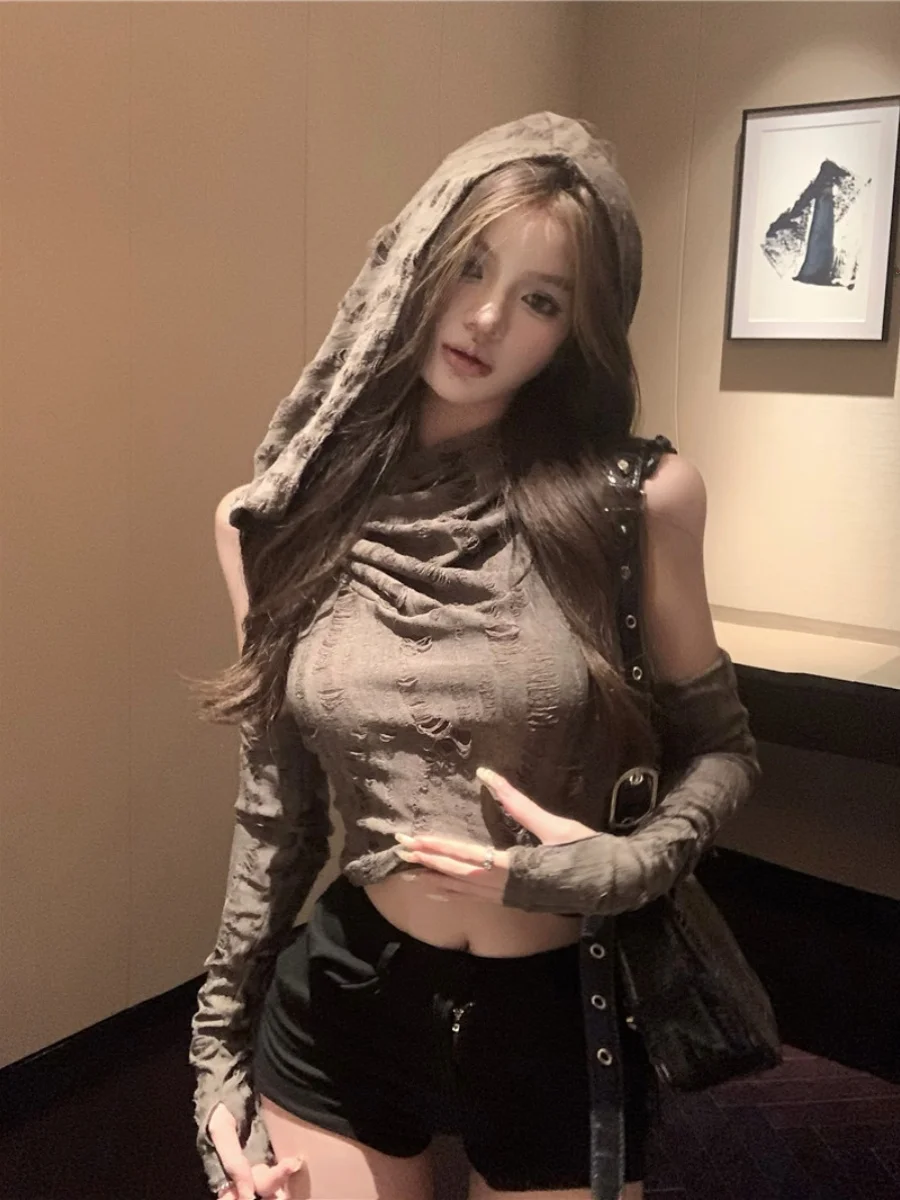 

Volcanic Waste Land Sle T-irt Desert Wind Ladies Faion Travel Dance Cisas Cosplay Clothing High Waist ort Length