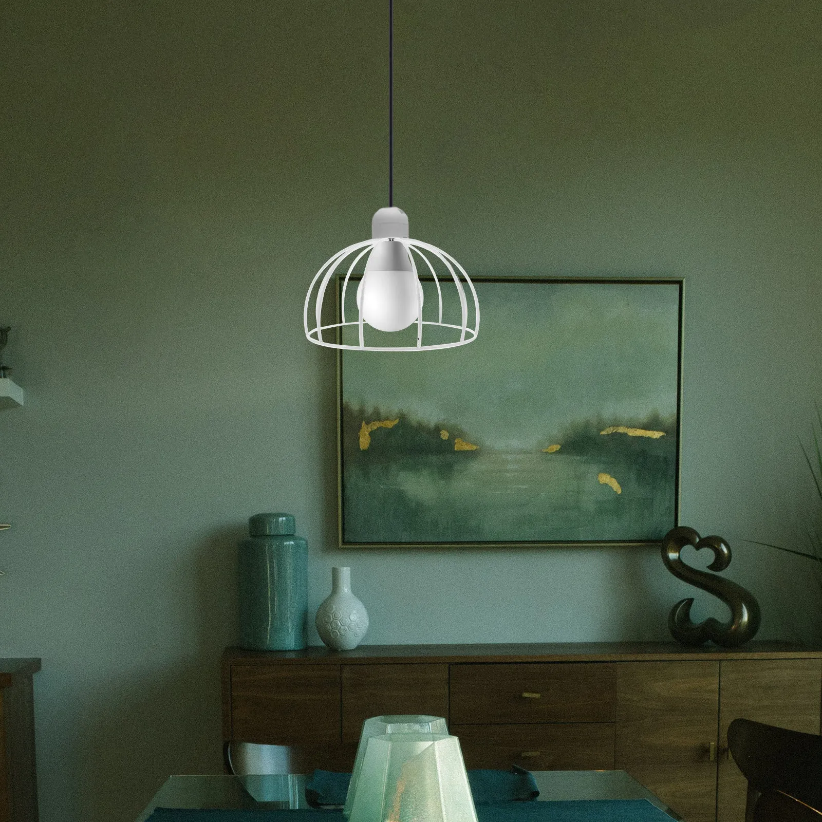 Iron Lampshade Frame DIY Dream Catcher Style Cage for Pendant Light Handmade Home Decor