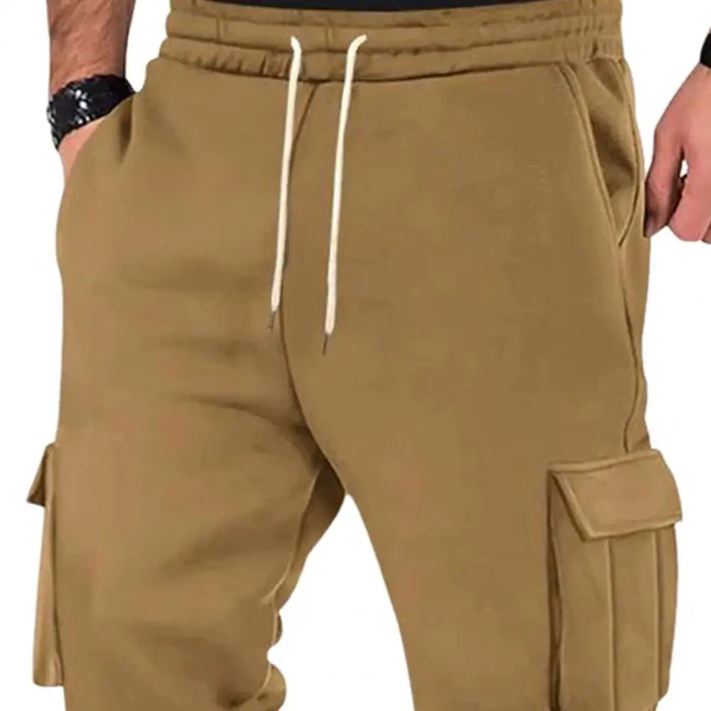 

Новые мужские повседневные брюки для рабочей одежды — высококачественные толстые брюки с модными несколькими карманами и эластичными манжетами, повседневная одежда