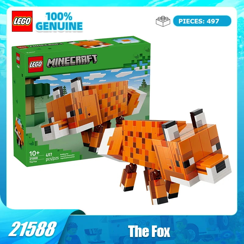 

Lego bricks assemble my world 21588 fox boys and girls children's toys birthday gifts Valentine's Day gifts