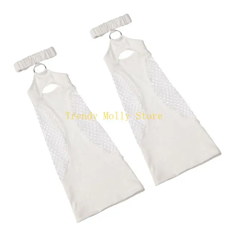 

N5KB Women Punk Punk Surgevend Cover Hearjuku Garters Hollow Out Neg The Warmer