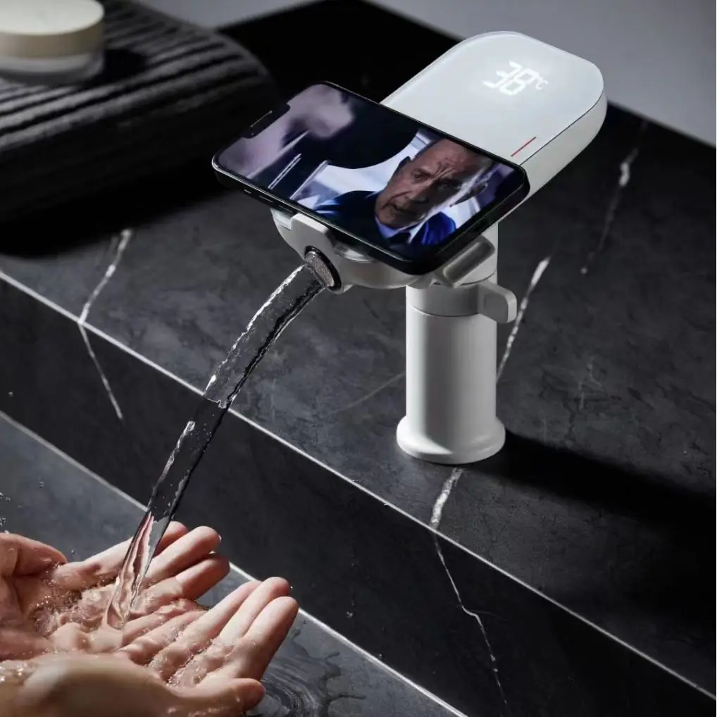 Digital Display Pull Faucet, Shelf Basin Faucet, Basin Upper Basin Bathroom