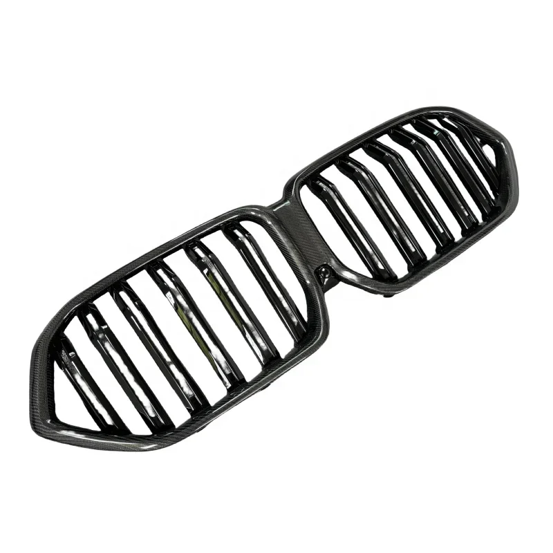 For BMW X6M F96 Front Grille Carbon Fiber LD Style Front Bumper Kidney Center Mesh Grill Grille