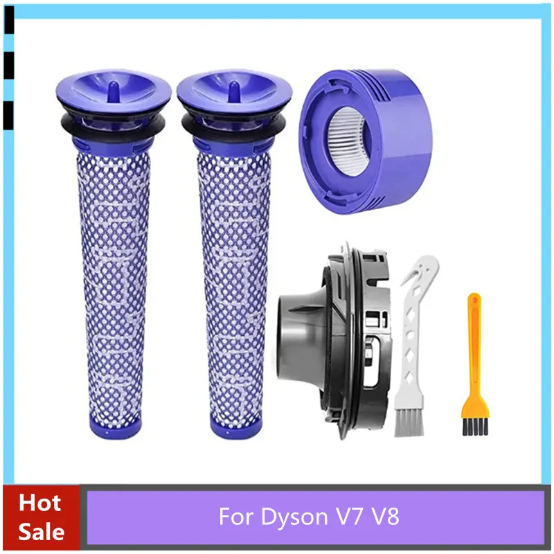 For Dyson V7 V8 Front Rear Filter Element Motor Rear Cover Sweeping Robot Accessories