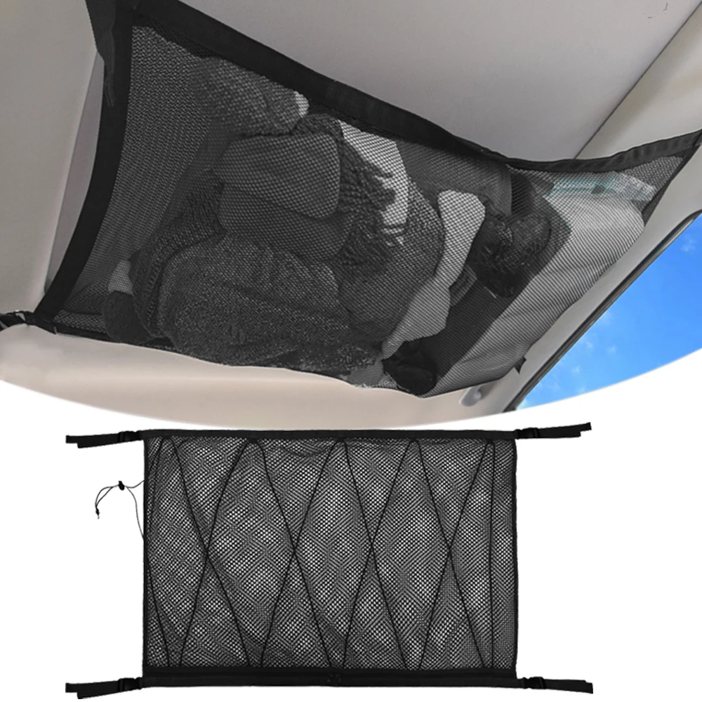 

Car Ceiling Storage Net Car Roof Storage Bag Portable Storage Net Auto Interior Cargo Net Bags Sundries Storage Organizer