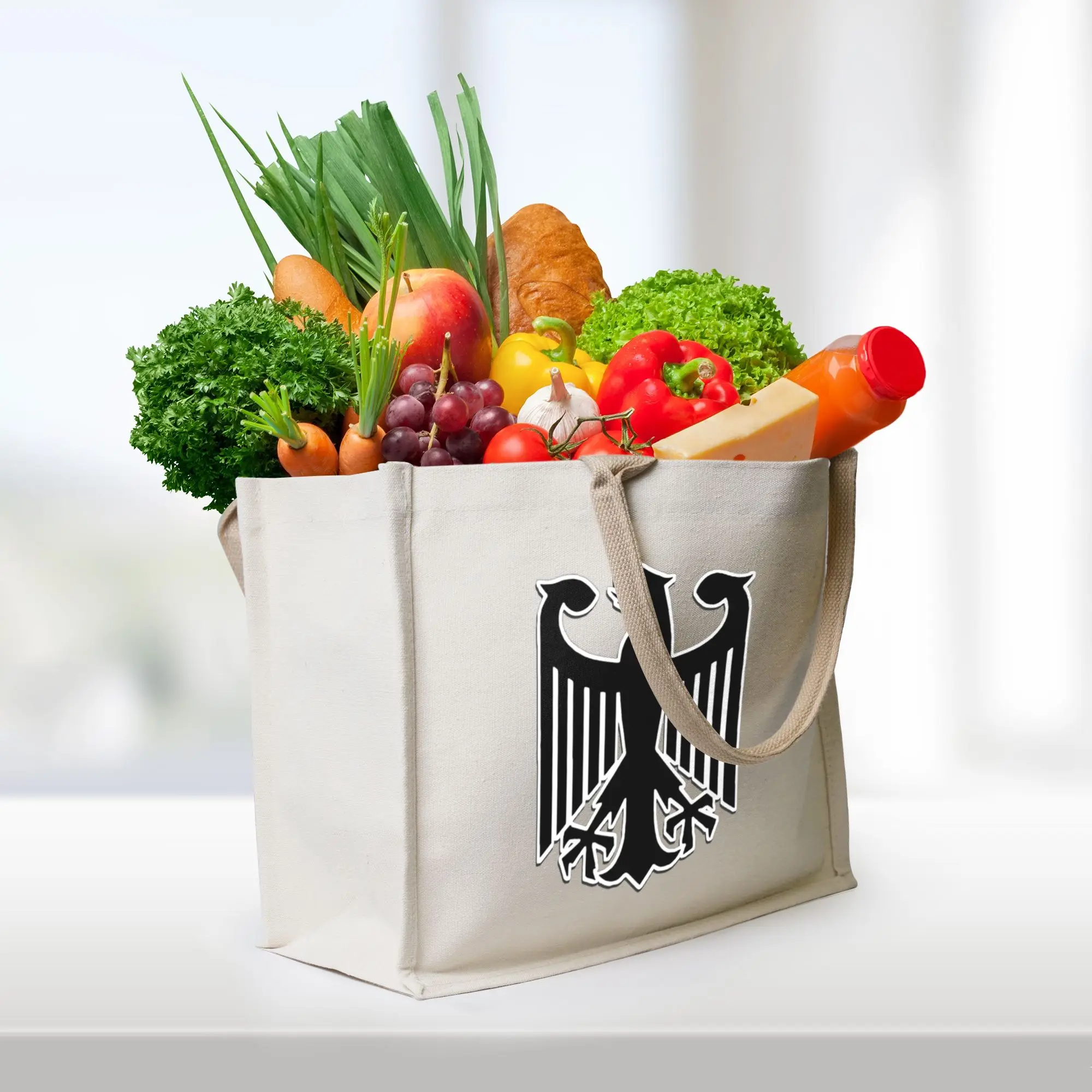 

Сумки для покупок с германским гербом и флагом империи, холщовая сумка-тоут, сумка-тоут для девочек, дорожная сумка через плечо