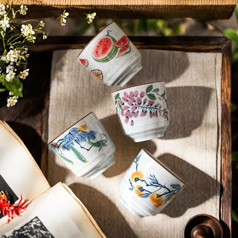 Chinesische Keramik-Unterglasur-Teetasse Hitzebeständige Kleine Tasse Traditioneller Vintage-Stil Tee-Set für Zuhause Wohnzimmer Tee