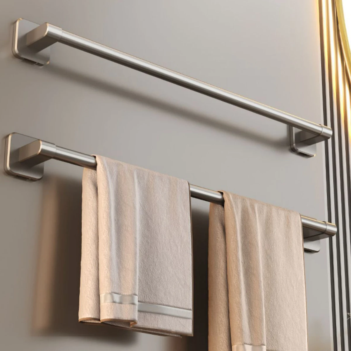 Towel Rack Bathroom Perforated Suction Cup Wall Mounted Storage Rack Toilet Storage Bathroom Towel Rod