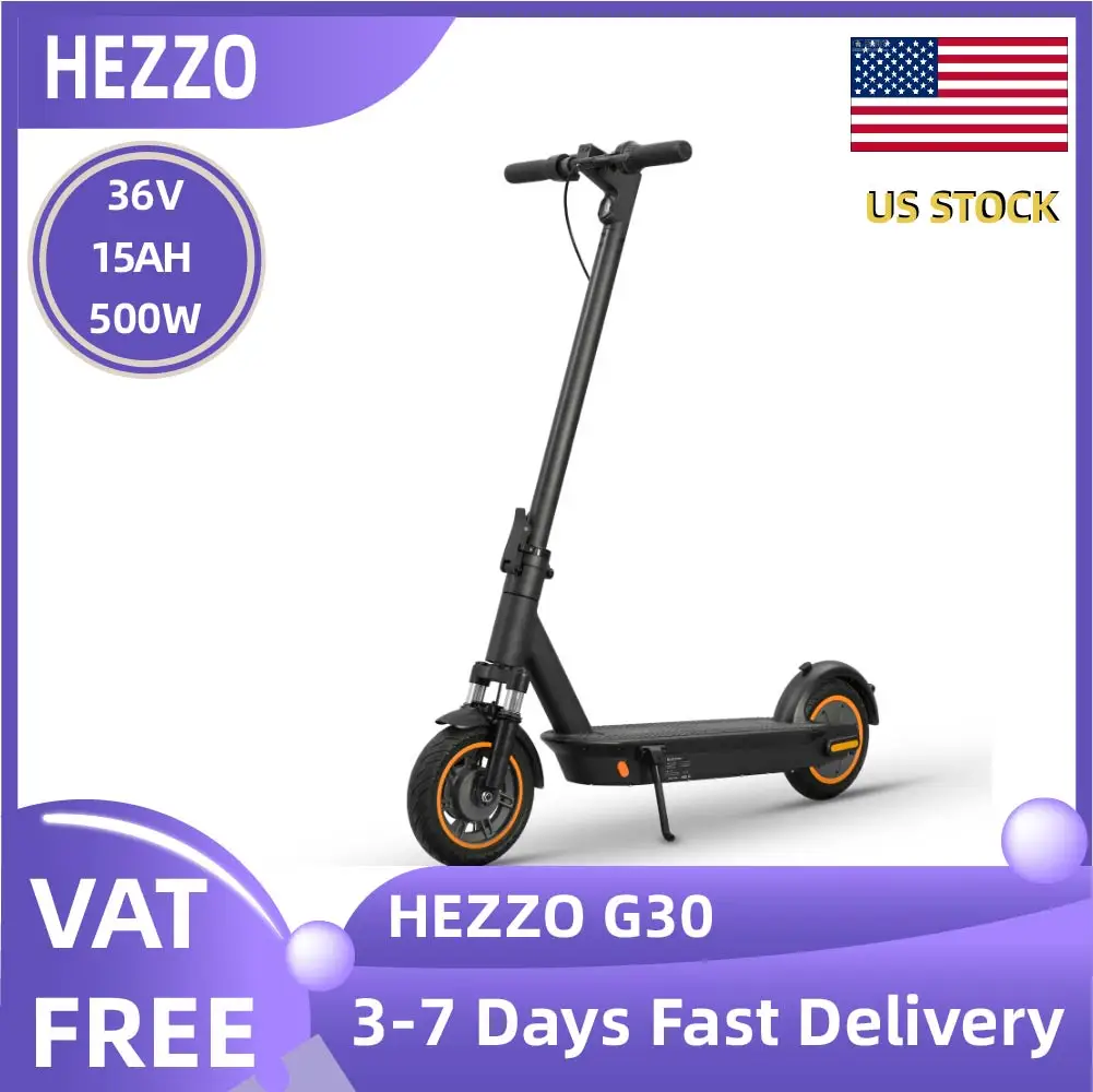 

HEZZO G30 500W Motor Electric Scooter for Adults 36V 15AH Folding Escooter 10 inch Tire City E-scooter APP