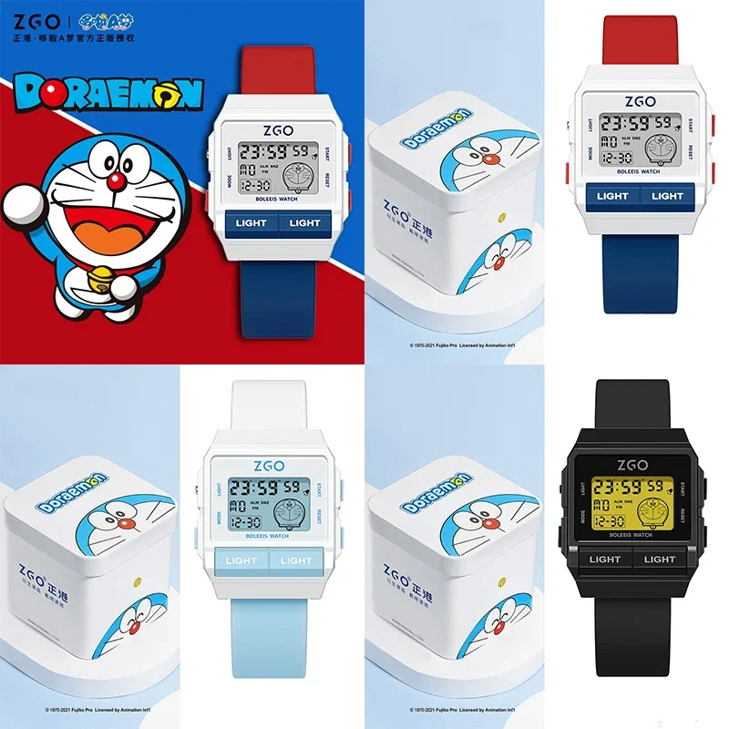 Original Doraemon Joint Zgo Anime Watches Cartoon Waterproof  Luminous Sports Watch Kawaii Electronic Watch Boy Girl Kids Gifts