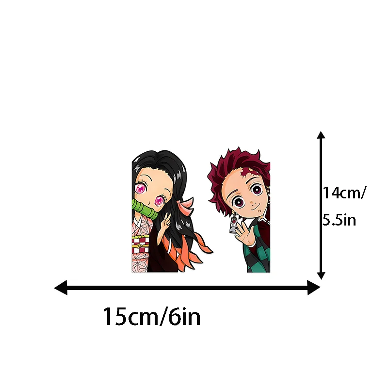장식용 애니메이션 자동차 스티커, 차체 창 앞 유리 범퍼 스티커 팩, 외부 액세서리, 방수 비닐 데칼