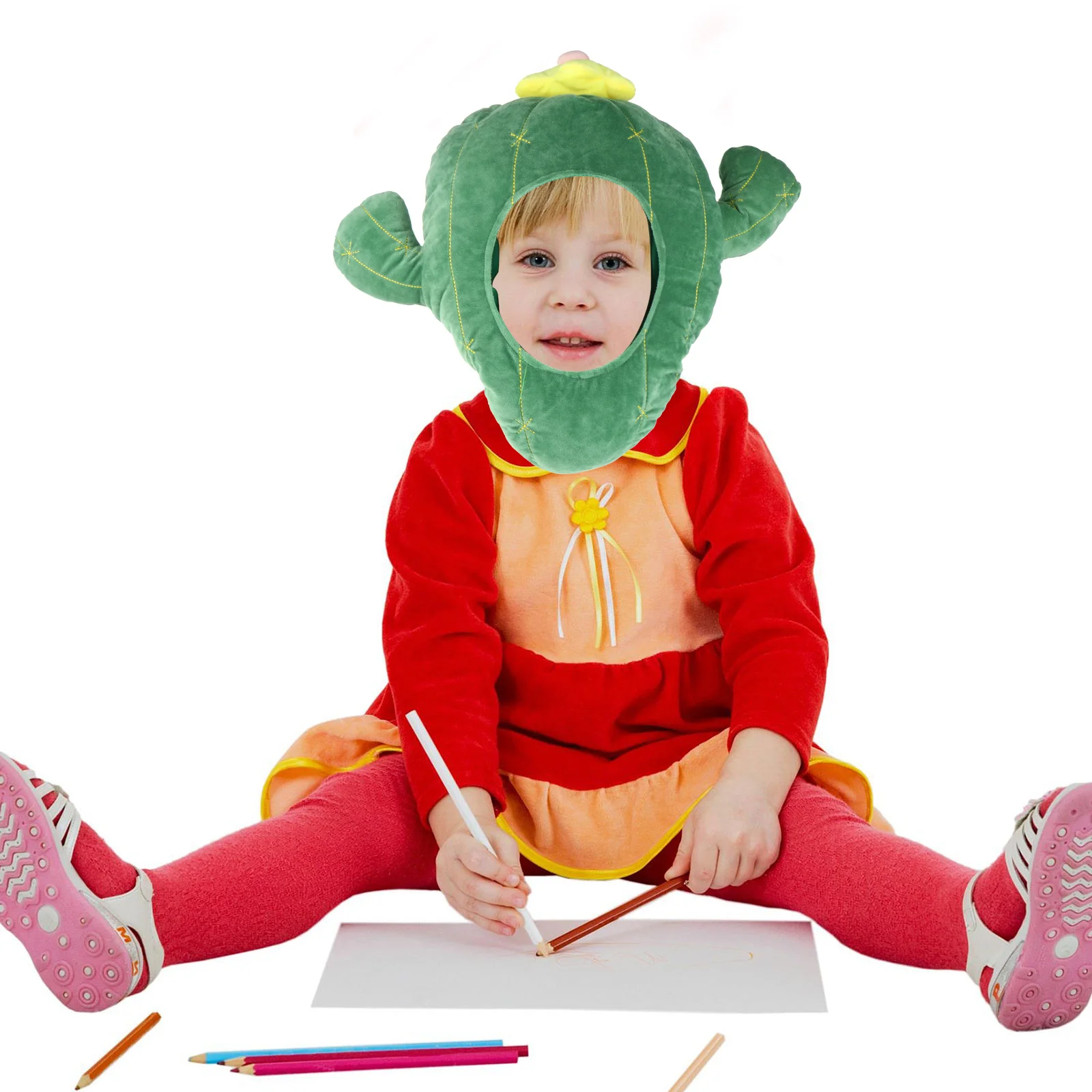 

Creative Cartoon Cactus Party Hat Soft Comfortable Headband Suitable for Cosplay Performance Festival Events Cartoon Cactus Hat