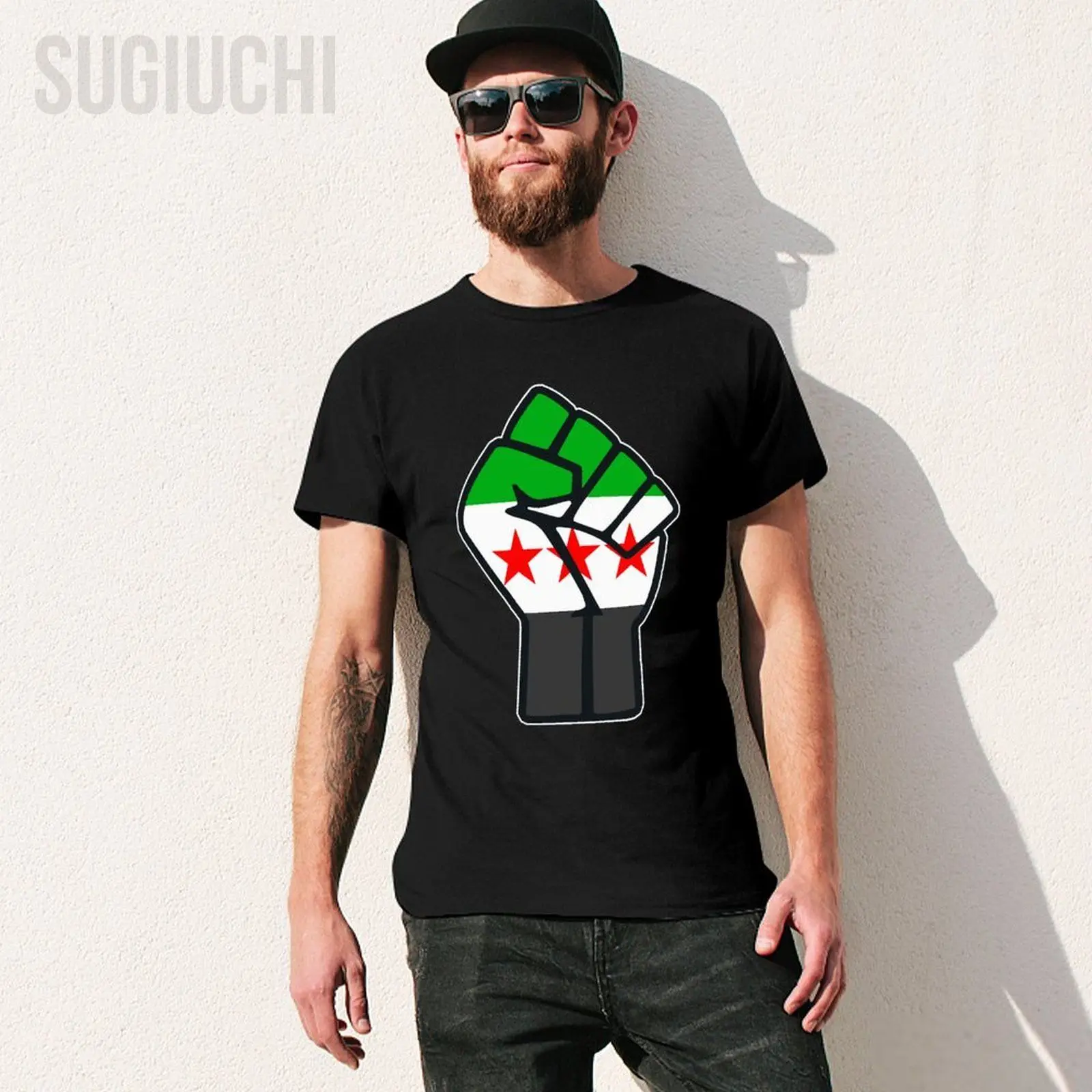 Men Free Syria Flag Syrian Tshirt Tees O-neck T Shirts Women Boys 100% Cotton Short T-Shirt Unisex All Seasons