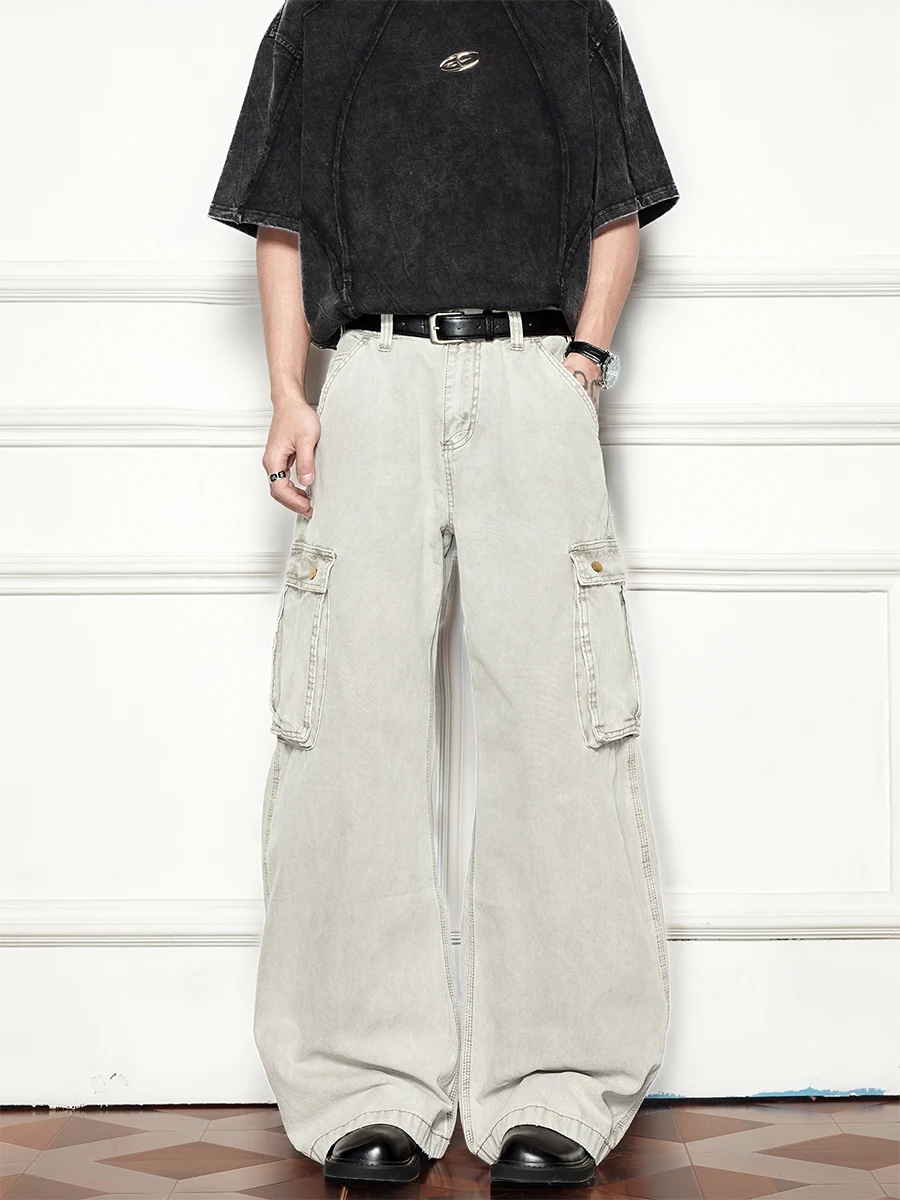 

Мужские джинсы American Vintage: модные свободные прямые брюки, широкие джинсы из денима в японском стиле