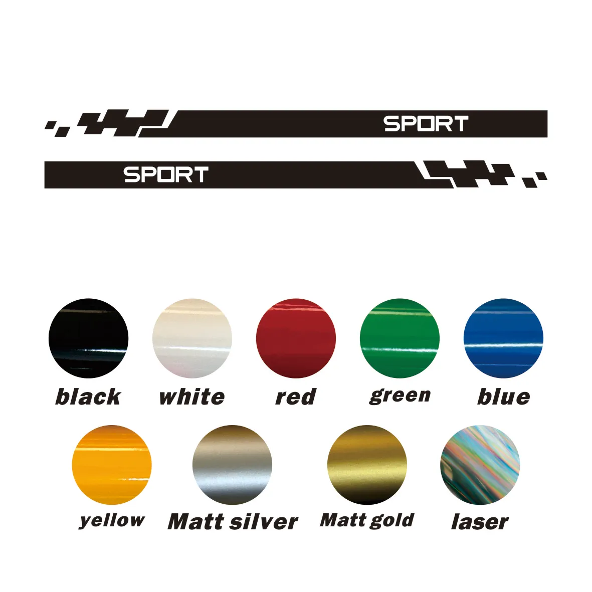 

2PCS Sports-Style Car Door Stripes Decals - Universal Vinyl Body Stickers for Auto Styling & Decoration