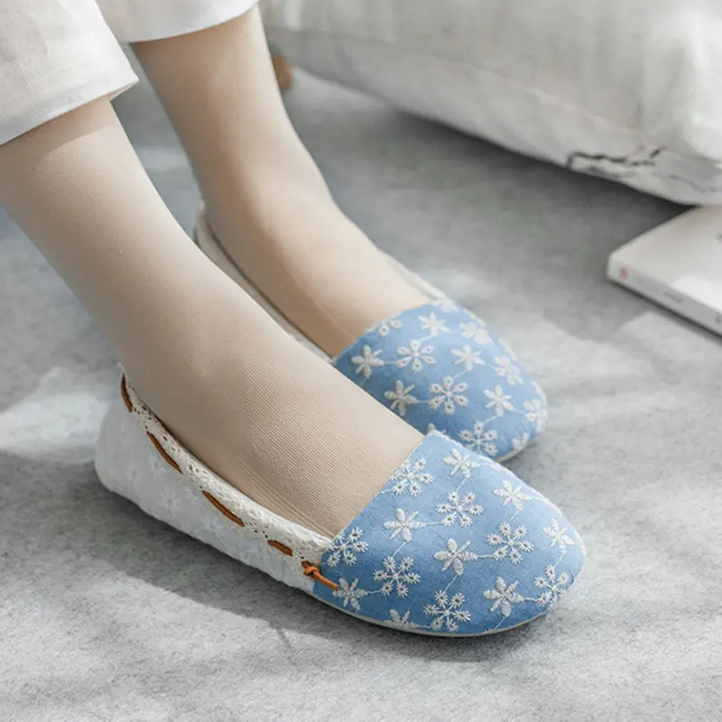 Summer New Fashion Thin Bag with Soft Bottom Breathable Indoor Home Cotton slippers Women\'s Spring Non-Slip Female Shoes