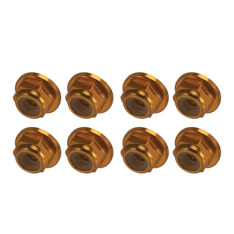 8Pcs Metal Nylon M2 Wheel Lock Nuts For 1/24 RC Car Crawler Car Axial SCX24 AXI90081 AXI00001 AXI00002 Upgrade Parts