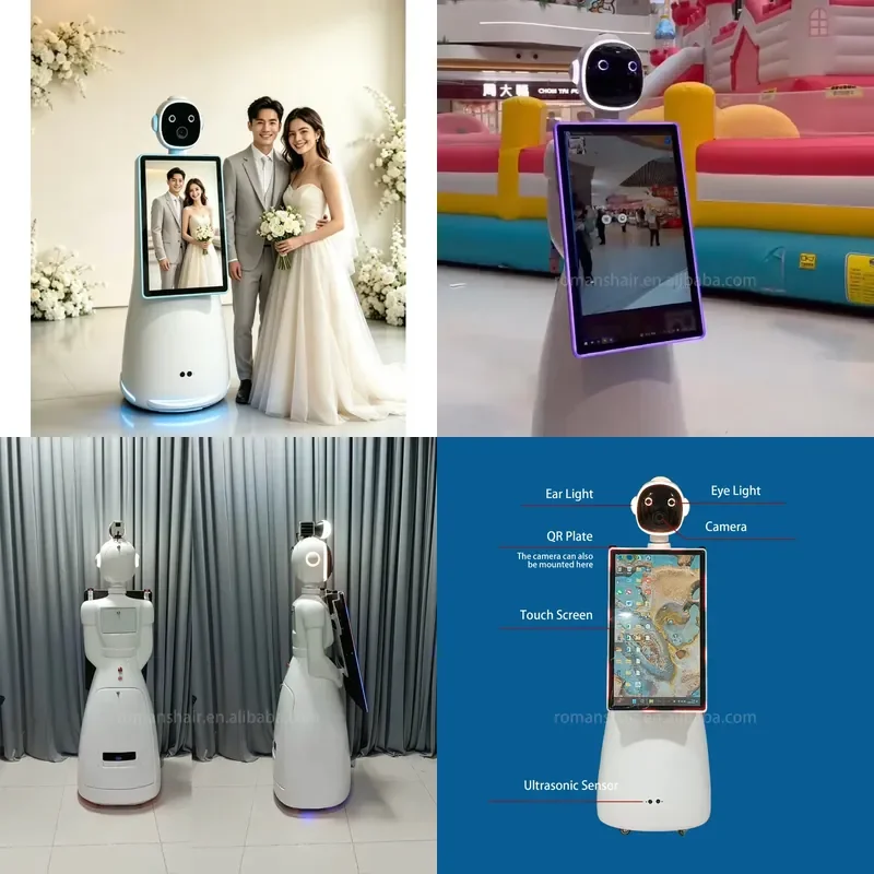Remote Controlled Robotic Photo Booth for Wedding Celebration Parties Event Rental Supplier Business Use