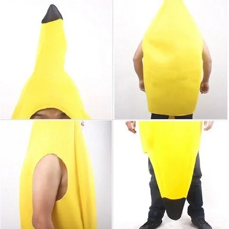 Ropa de Carnaval para hombres, disfraz de plátano Sexy divertido, vestido de fantasía para adultos, decoraciones de fiesta de Halloween y Navidad, novedad