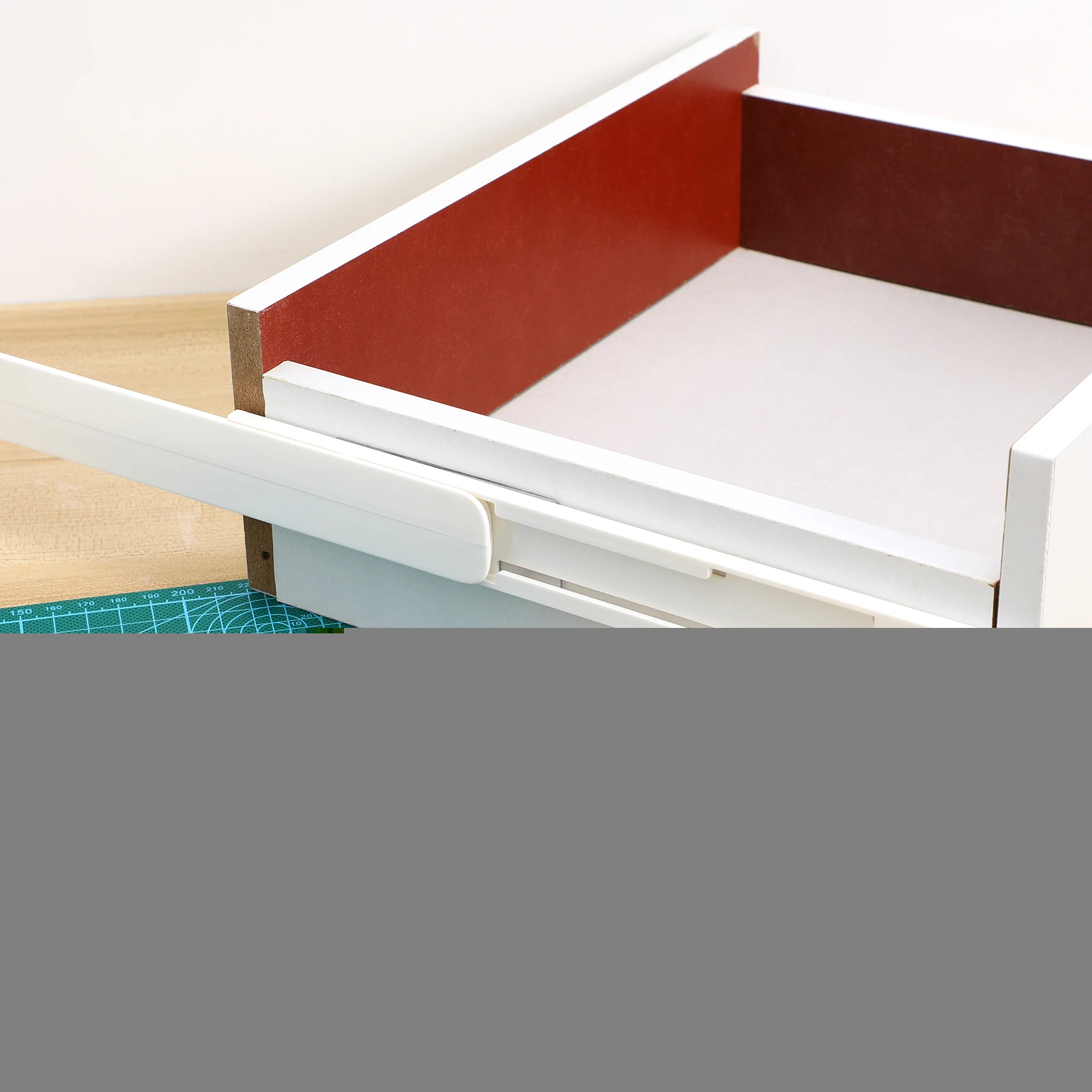 

4 Pcs Storage Box Track Rails Slides The Hips Adhesive Drawer Bottom Center Mount