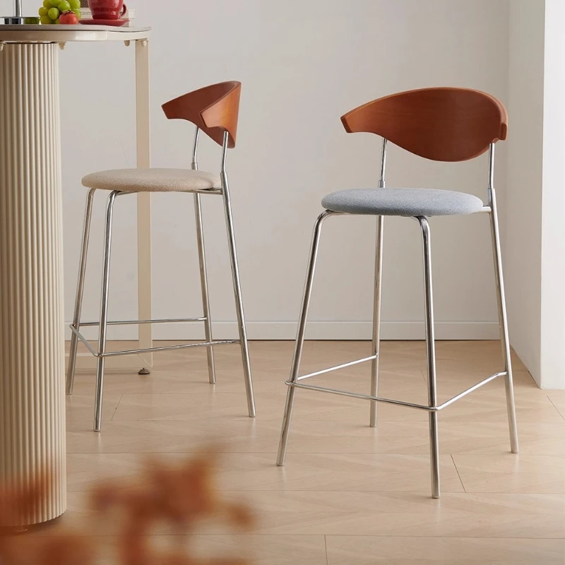 Bancos para cocina, taburete de Bar, sillas para eventos, taburetes de Bar Vasagle, taburete alto plegable con respaldo, silla de madera sobre sofá con ruedas