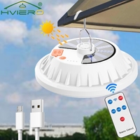 Solar Portable Lantern Hang Lamps Remote Control LED IP65 Waterproof Outdoor For Home Emergency Camping Night Market USB Lights