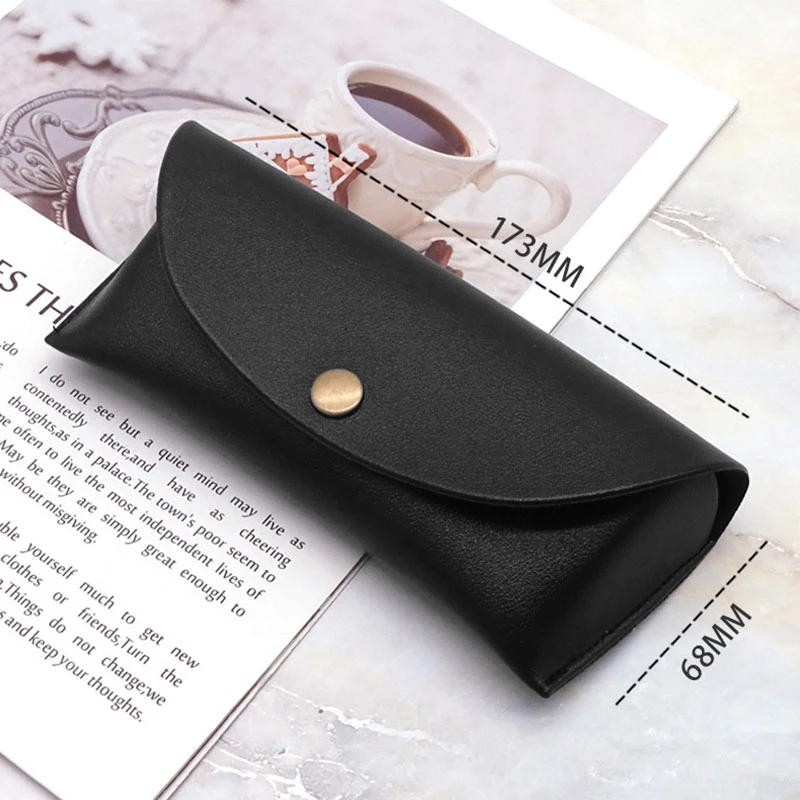 Luxury EVA Zipper Sunglasses Case High Quality Black PU Leather Protective Glasses Box