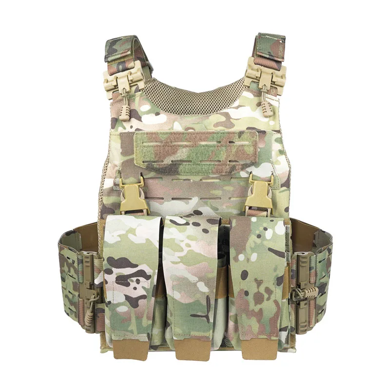 Triple Mag Pouch Front Panel Adjustable Molle, Tactical Vest Replace Pouch, Magazine Holder, FCSK AVS JPC, Sub Holster