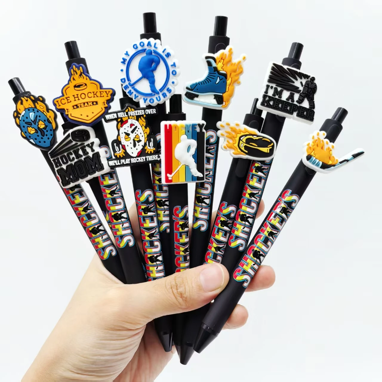 

8 шт./12 шт. хоккейная серия шариковые ручки, хоккейные спортивные шариковые ручки, канцелярские принадлежности для возвращения в школу