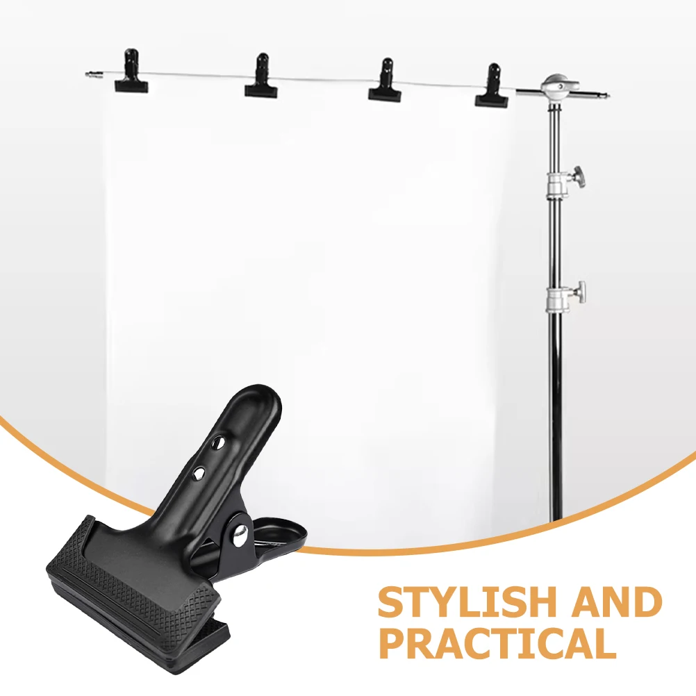 

4pcs Background Cloth Fixing Clamps Heavy Duty Backdrop Clips Photography Studio Equipment Durable Cold Rolled Steel Clamp