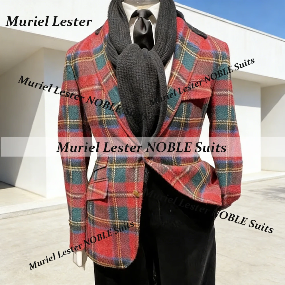 

Мужские костюмы в шотландскую клетку, индивидуальный пошив, приталенный крой, для вечеринок, свадеб, торжеств, повседневные, комплекты из 2 предметов, мужские пиджаки для выпускного, костюм Homme