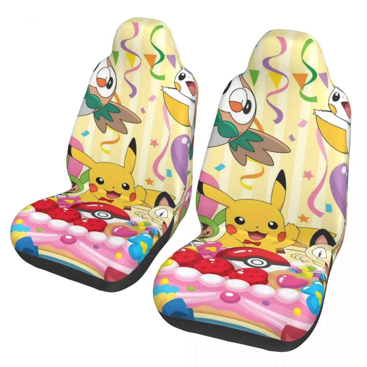 

Poke-Mon Birthday Cake Universal Car Seat Cover Waterproof AUTOYOUTH Cute Cartoon Car Seats Covers Fabric Fishing
