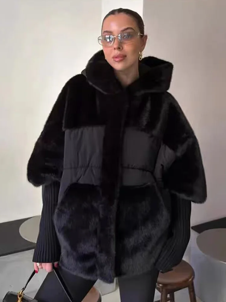 

HH женское зимнее модное 3-цветное пальто с капюшоном, женское пальто на молнии с карманами, короткое теплое плюшевое украшение, хлопковое пальто с длинными рукавами