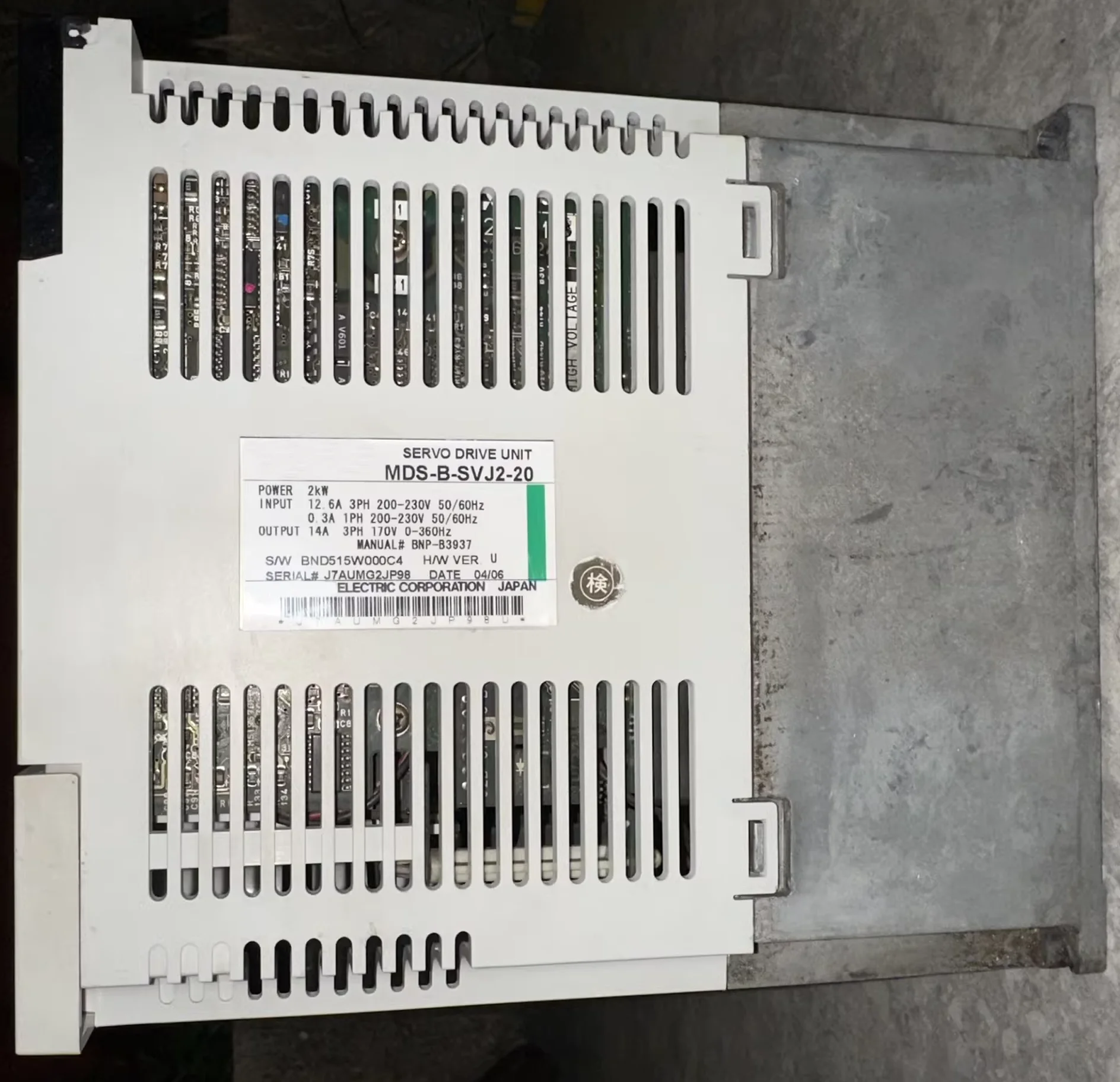 Original Genuine MDS-B-SVJ2-20 Used Servo Drive，MDS B SVJ2 20，Fast shipping