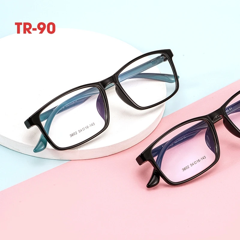 FIRADA Fashion Transparent Eyewear Women's Retro Square TR Eyeglasses Myopia Optical Prescription Glasses Frame For Men 06-3602