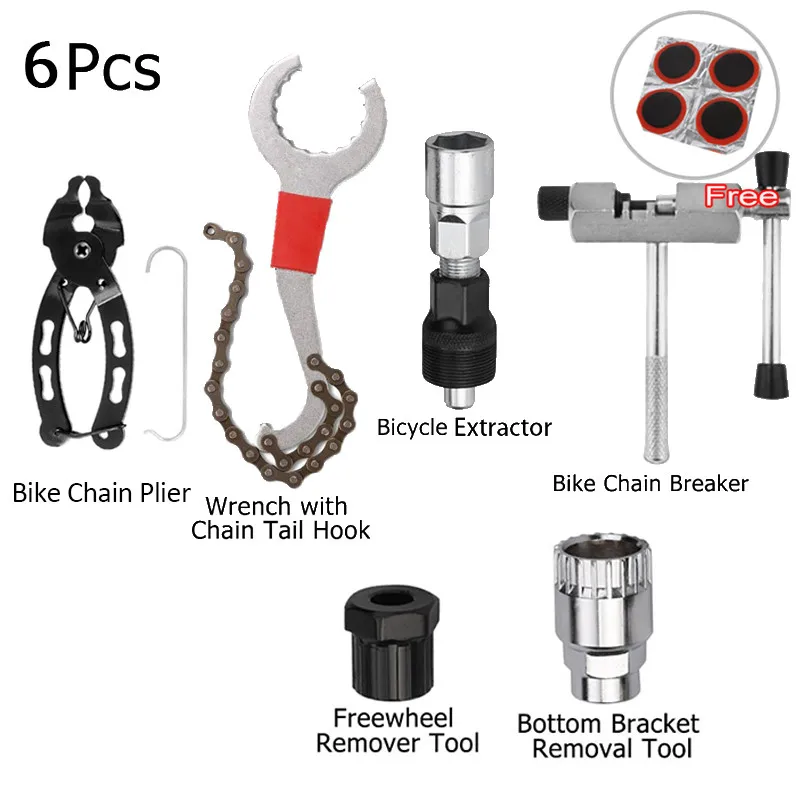 Fietsreparatieset Kettingbreker Vliegwielverwijderaar Cutter Cranktrekker Fietssleutel MTB Racefietsen Onderhoudsgereedschap Beugel - afbeelding 1
