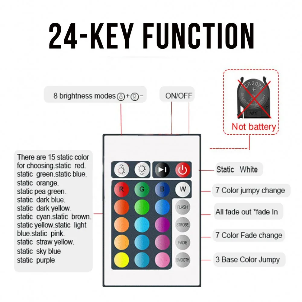 USB 3/24/44Keys LED RGB Controller DC 5V 12V IR Remote Controller for SMD 3528 5050 RGB LED Strip Lights