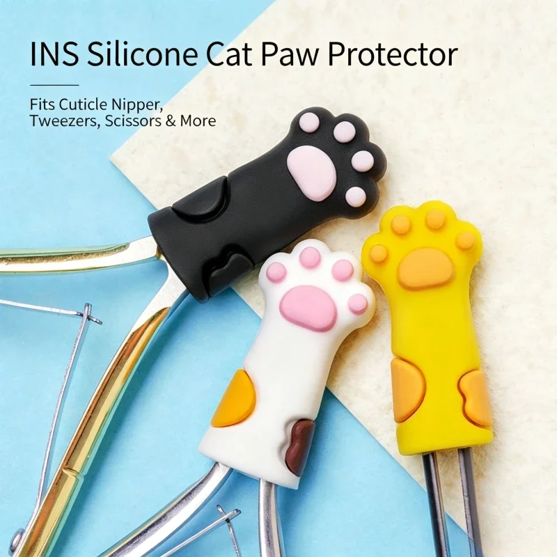 Picture 4: Cute Super Cute Pen Cap Protective Case Soft Silicone Cat Paw Protective Pen Cap Elementary School Kindergarten Students