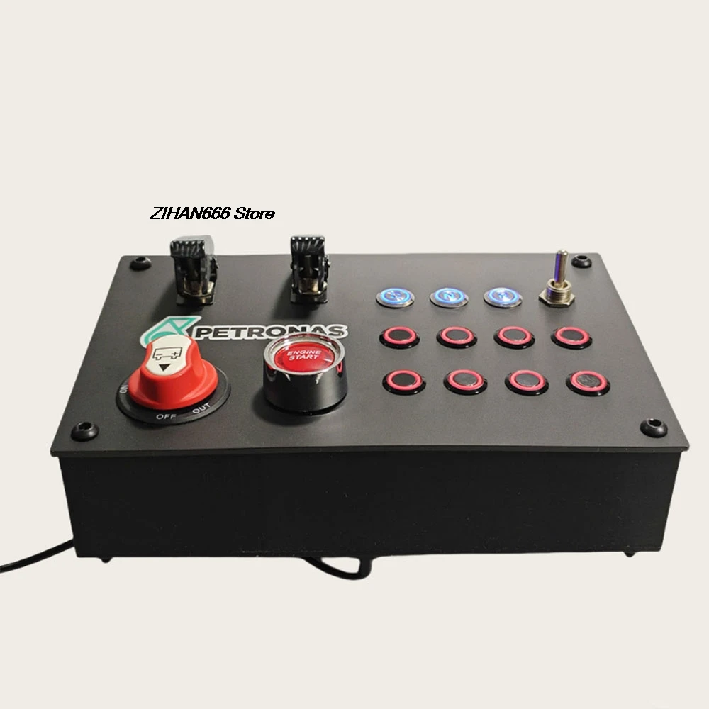 

Simulates Racing Car Central Control Box Multifunctional Control Button Box PC USB for Fanatec Thrustmaster Simdid