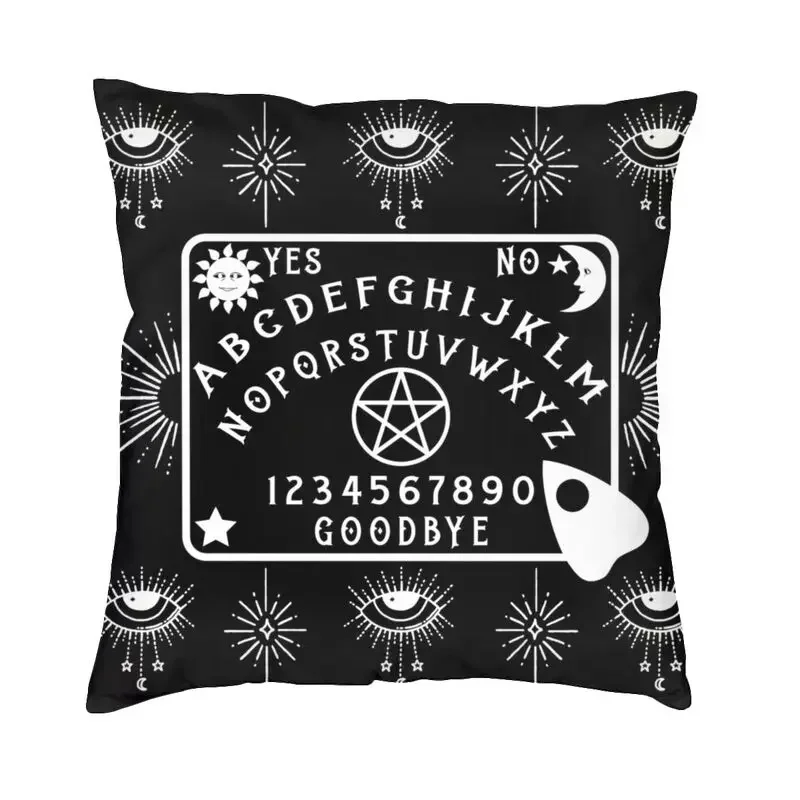 Cojín de brujería gotica Modern para decoración de dormitorio، Funda de almohada cuadrada para sofá، Luna mistica، polilla