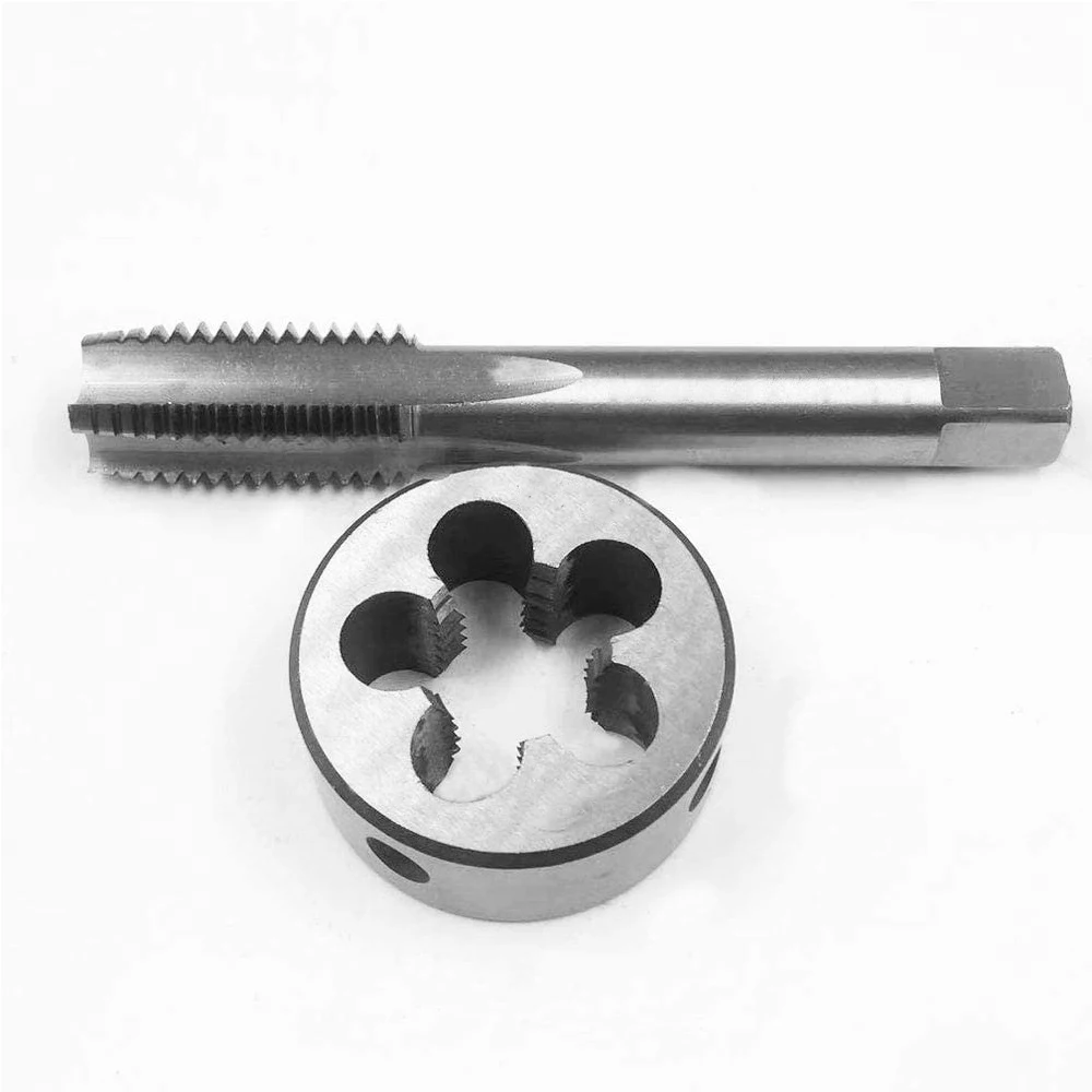 HUAZHICHUN 1 pz 9/16-32UN 9/16-36UNS 9/16-40UNS Tap + Die, HSS Tap and Die Set rubinetto destro