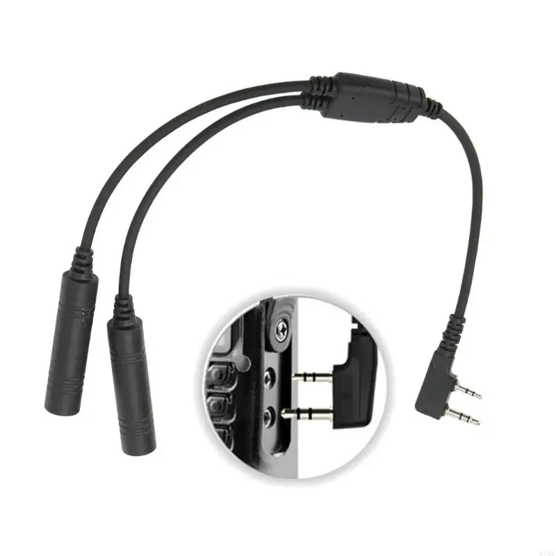 طيار كابل محول تحويل سماعة الرأس لاتصالات الطيران K1KF