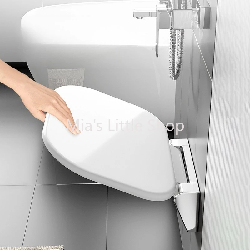 Elderly bathroom wall hanging stool chair bath toilet shower room folding non-slip wall seat porch