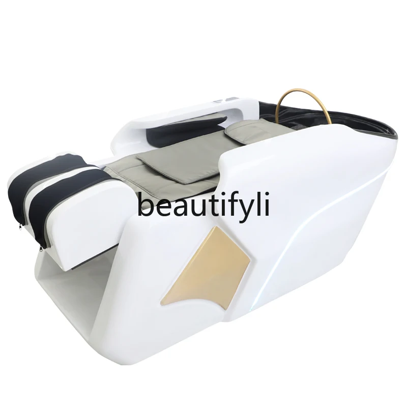 

Hair salon full lying flush bed intelligent electric liftable hair salon shampoo bed hair salon ceramic basin