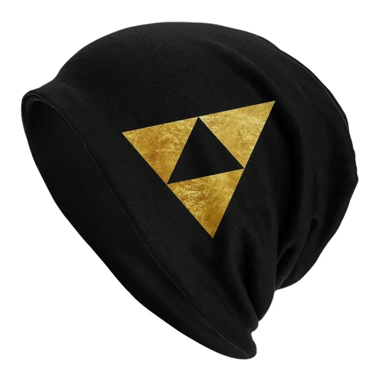 Gold Triforce Symbol Zelda Skullies Beanies Hats Warm Autumn Winter Outdoor Cap Knitted Bonnet Caps for Men Women Adult